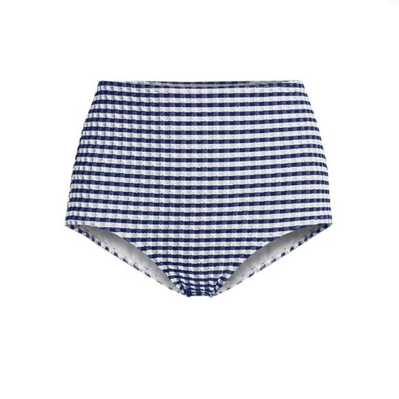 Tummy Control Gingham Tugless High Waisted Swim Bottom - Size: XS or XXS Altered - Picture 12 of 12